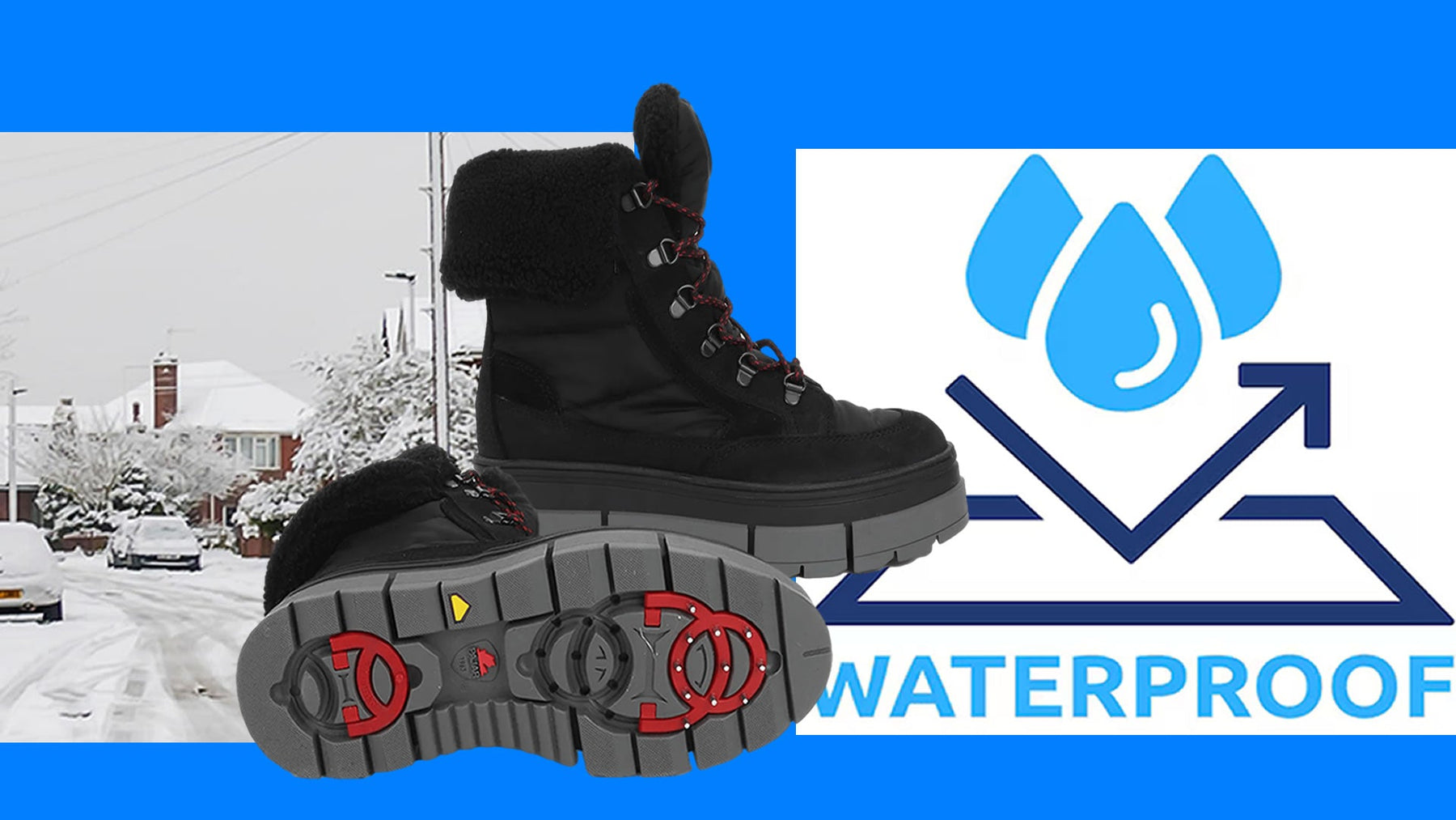 Waterproof winter snow boots with OC ice grip soles. Buy now at ICEGRIPPER.