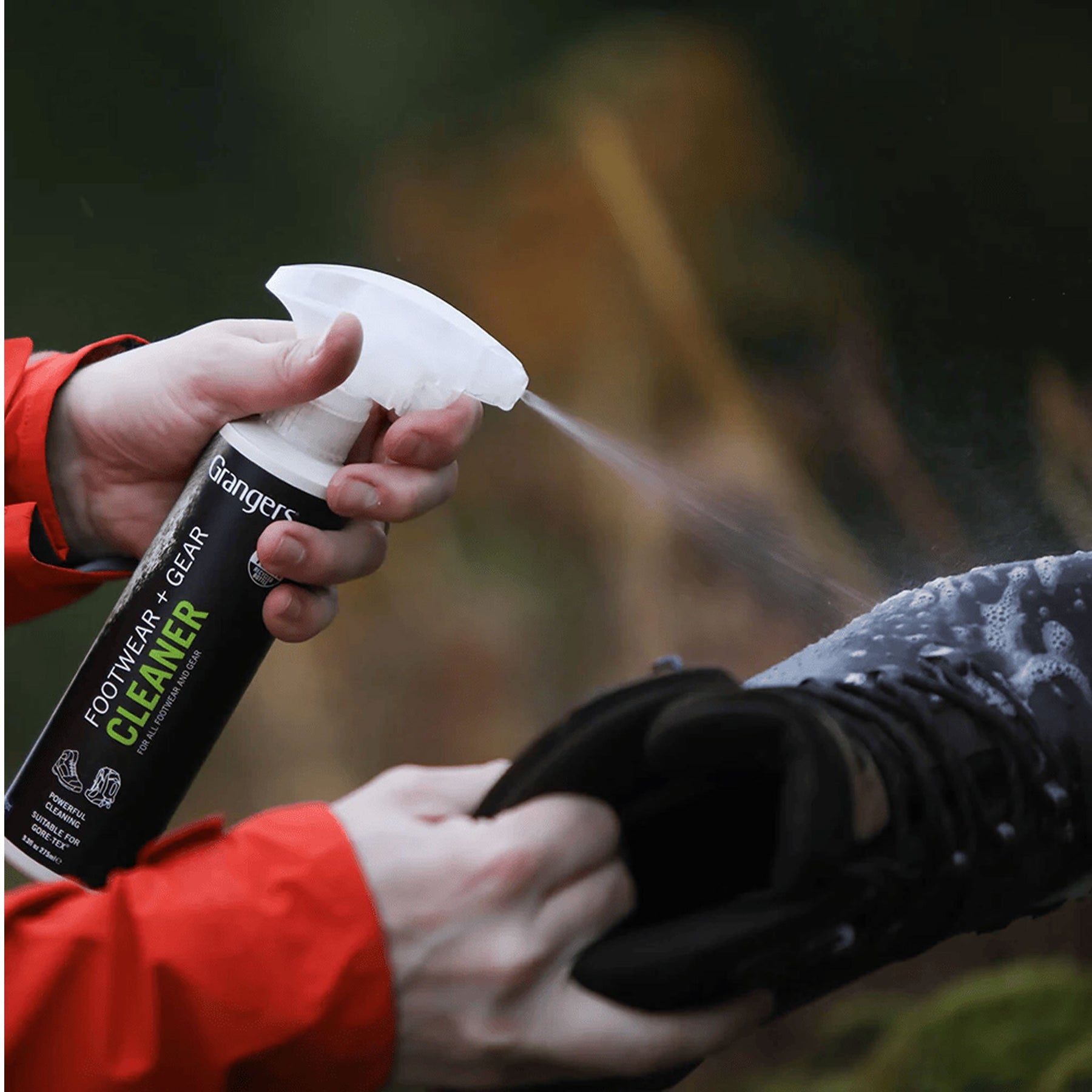 Grangers Footwear Care Kit — cleaner, reproofer, brush and odour eliminator for leather, suede and GORE-TEX boots