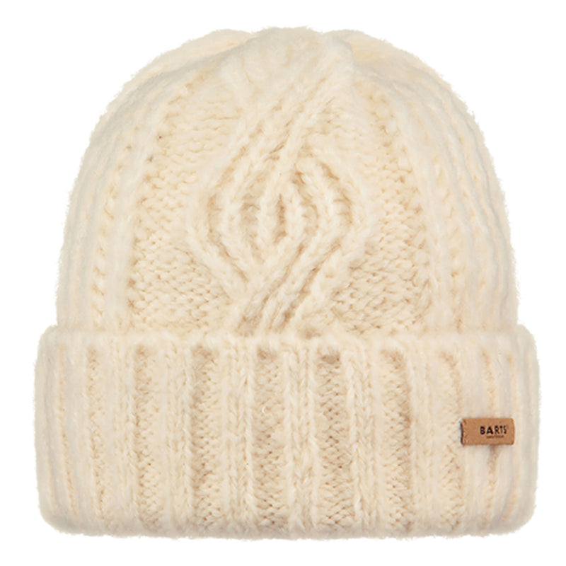 Stay warm in style with the Farrah Beanie in Cream. The traditional cable knit design is crafted by Barts, with soft, high-quality materials. Buy now at ICEGRIPPER.
