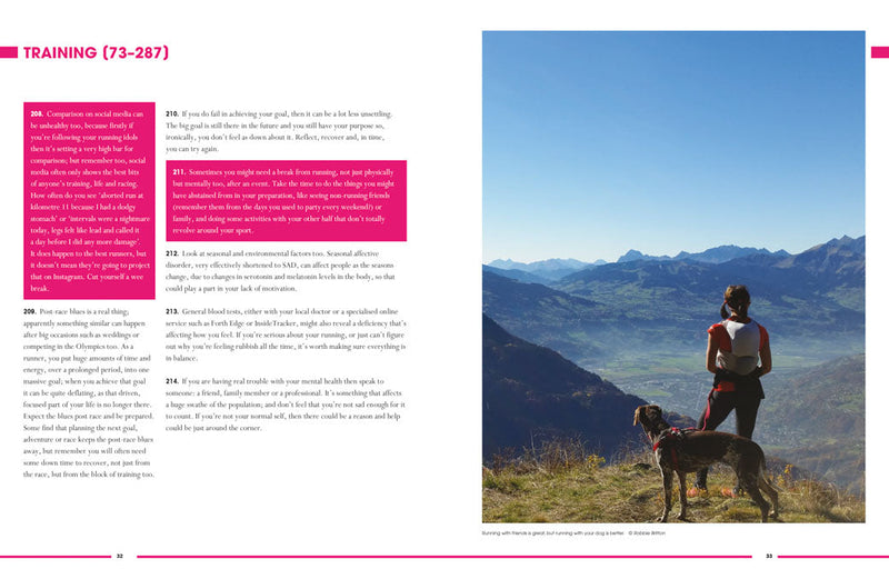 Interior preview from 1001 Running Tips by Robbie Britton – sample spread 3