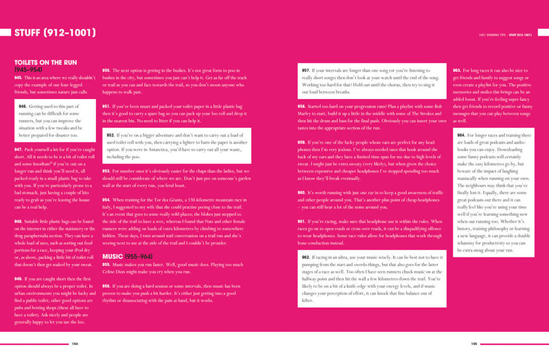 Interior preview from 1001 Running Tips by Robbie Britton – sample spread 6