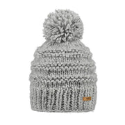 Barts Jasmin, Heather Grey, is a classic hand knitted beanie showcases a beautiful rib pattern, topped with a playful pom. Designed with a higher fit, it offers a chic and modern look. The fleece lined headband provides a comfortable fit. Strolling city streets? Sipping coffee by the piste? Gearing up for an adventure? The Jasmin Beanie is your perfect cold-weather companion. Buy now at ICEGRIPPER.