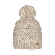Barts Jasmin, Beige, is a classic hand knitted beanie showcases a beautiful rib pattern, topped with a playful pom. Designed with a higher fit, it offers a chic and modern look. The fleece lined headband provides a comfortable fit. Strolling city streets? Sipping coffee by the piste? Gearing up for an adventure? The Jasmin Beanie is your perfect cold-weather companion. Buy now at ICEGRIPPER.