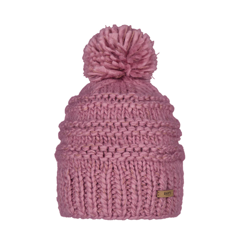 Barts Jasmin, Pink, is a classic hand knitted beanie showcases a beautiful rib pattern, topped with a playful pom. Designed with a higher fit, it offers a chic and modern look. The fleece lined headband provides a comfortable fit. Strolling city streets? Sipping coffee by the piste? Gearing up for an adventure? The Jasmin Beanie is your perfect cold-weather companion. Buy now at ICEGRIPPER.