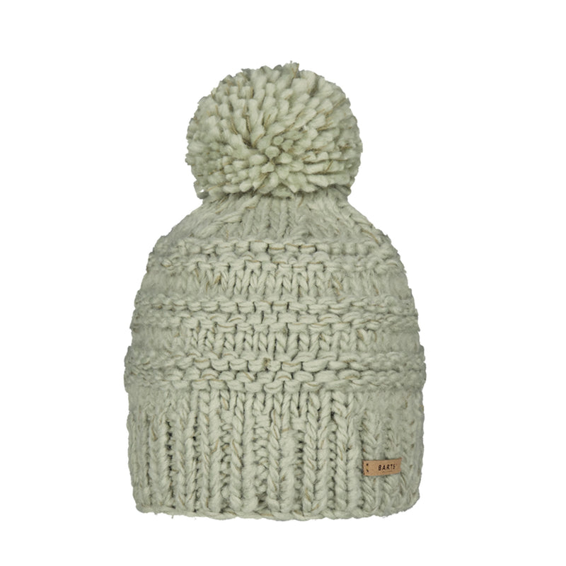 Barts Jasmin, Stone, is a classic hand knitted beanie showcases a beautiful rib pattern, topped with a playful pom. Designed with a higher fit, it offers a chic and modern look. The fleece lined headband provides a comfortable fit. Strolling city streets? Sipping coffee by the piste? Gearing up for an adventure? The Jasmin Beanie is your perfect cold-weather companion. Buy now at ICEGRIPPER.