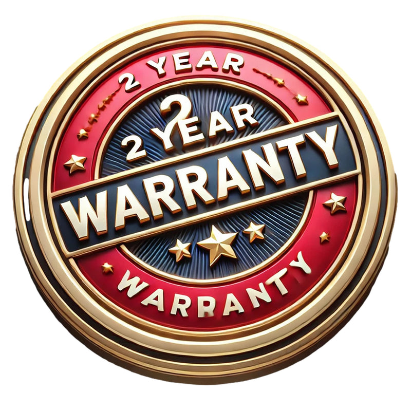 This product has a 2 year limited manufacturer warranty