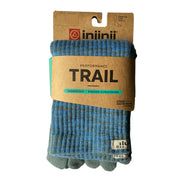 Injinji Trail Midweight Over the Calf – Performance Toe Socks in Storrm, blue-gray. Pair presented on a retail hanging card. Buy now at ICEGRIPPER