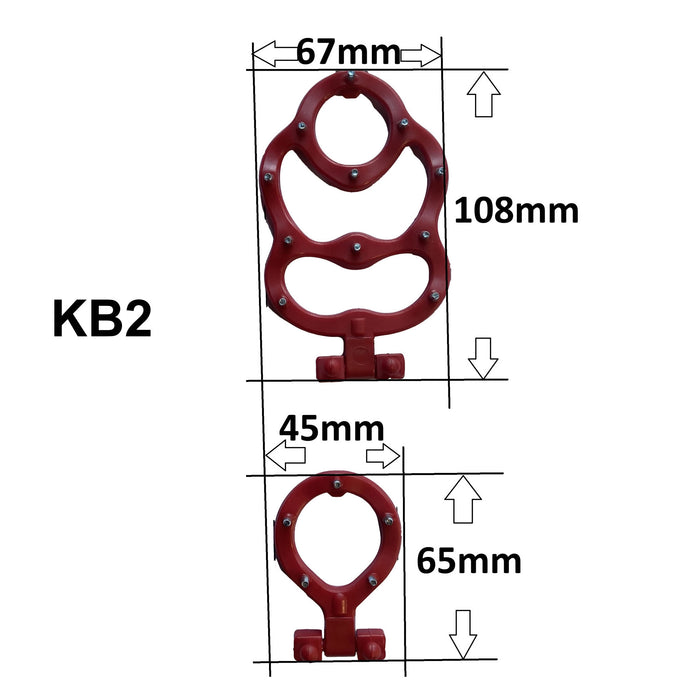 KB2 OCsystem replacement cleat set dimensions