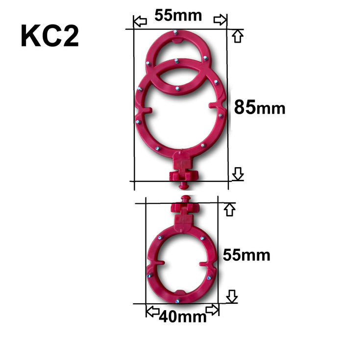 KC2 OCsystem replacment cleat set dimensions