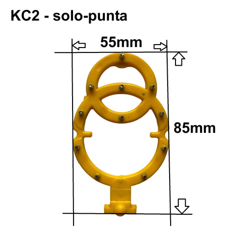 OCsystem-solo-punta replacement cleats dimensions - order from ICEGRIPPER