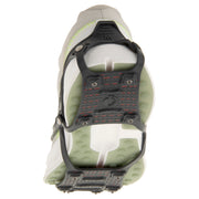 Ten Concave Tungsten Carbide Spikes - An updated concave spike profile instantly engages on ice, while tungsten carbide construction resists abrasion up to 100 times more than steel on bare pavement. Buy Kahtoola NANOspikes Footwear Traction Ultralight Low Profile Grip at ICEGRIPPER