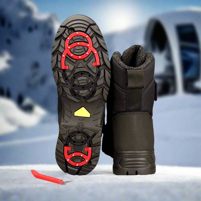 Olang Kiew TEX OC Mens Winter Ice Grip Thermal Snow Boots, with on/off anti slip oc system from ICEGRIPPER