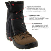 Levagaiter, Mid is a waterproof, exceptionally packable gaiter for minimalist adventures. Made with three-layer GORE-TEX fabric featuring recycled materials and a PFAS-free durable water repellent finish. Waterproof, exceptionally packable gaiters for minimalist adventures. Buy now at ICEGRIPPER.