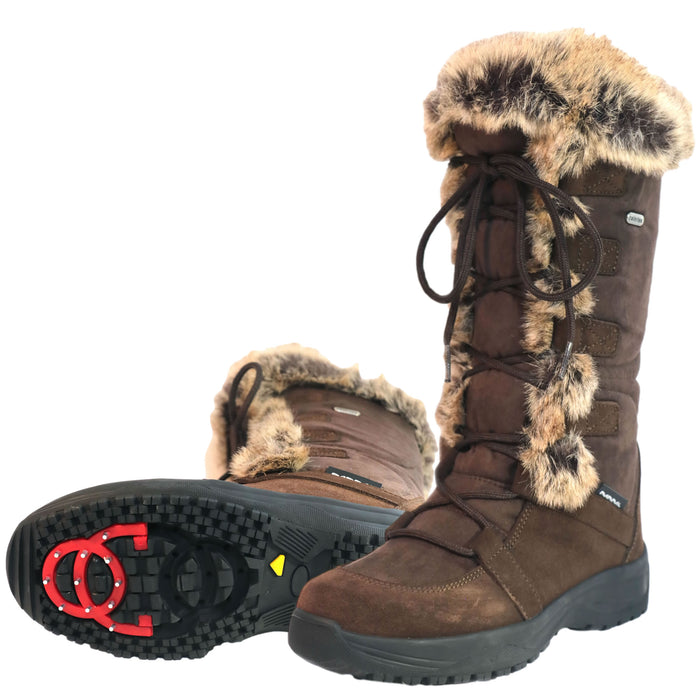 Lucia2 OC Women's Winter Ice Grip Boots Brown 39