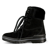 Olang Meribel in Black, winter thermal snow boot with lace-up closure and shearling cuff, featuring the OC ice grip system sole.