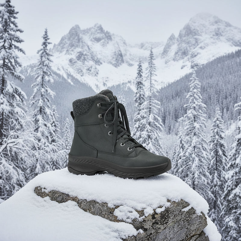 Olang Morfeo Tex OC – Men’s Winter Boot in Black. Built to take on ice, snow and rugged terrain, the Morfeo Tex OC is engineered for reliability, grip and long-term performance. With on/off ice grip soles for reliable, secure traction on ice and snow - buy now at ICEGRIPPER.