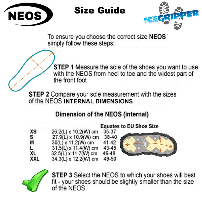 NEOS Explorer STABILicers, Couvre-chaussures imperméables et antidérapantes