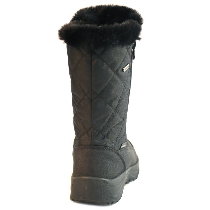 Mammal Seren OC Black Women's Winter Boots with faux fur trim adding glamour as well as helping to keep the weather out. Buy now at ICEGRIPPER