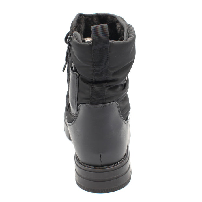 The Taylor, Black, is a Women's waterproof winter boot with ice grip OC System soles. It features a side zip for easy entry and front laces for personalised fit. Buy now at ICEGRIPPER.