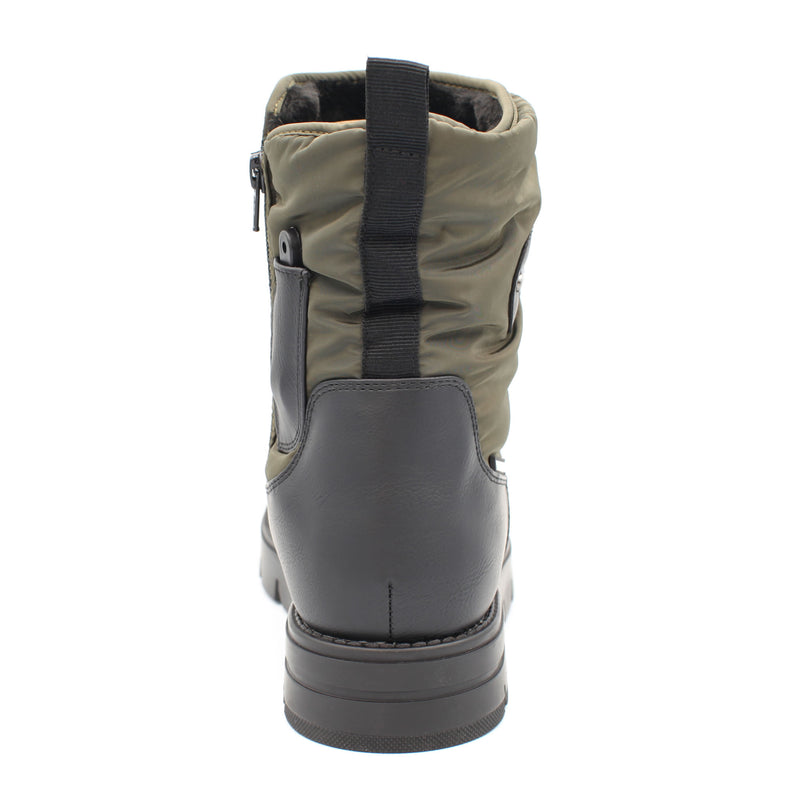 The Taylor, Olive, is a Women's waterproof winter boot with ice grip OC System soles. It features a side zip for easy entry and front laces for personalised fit. Buy now at ICEGRIPPER.