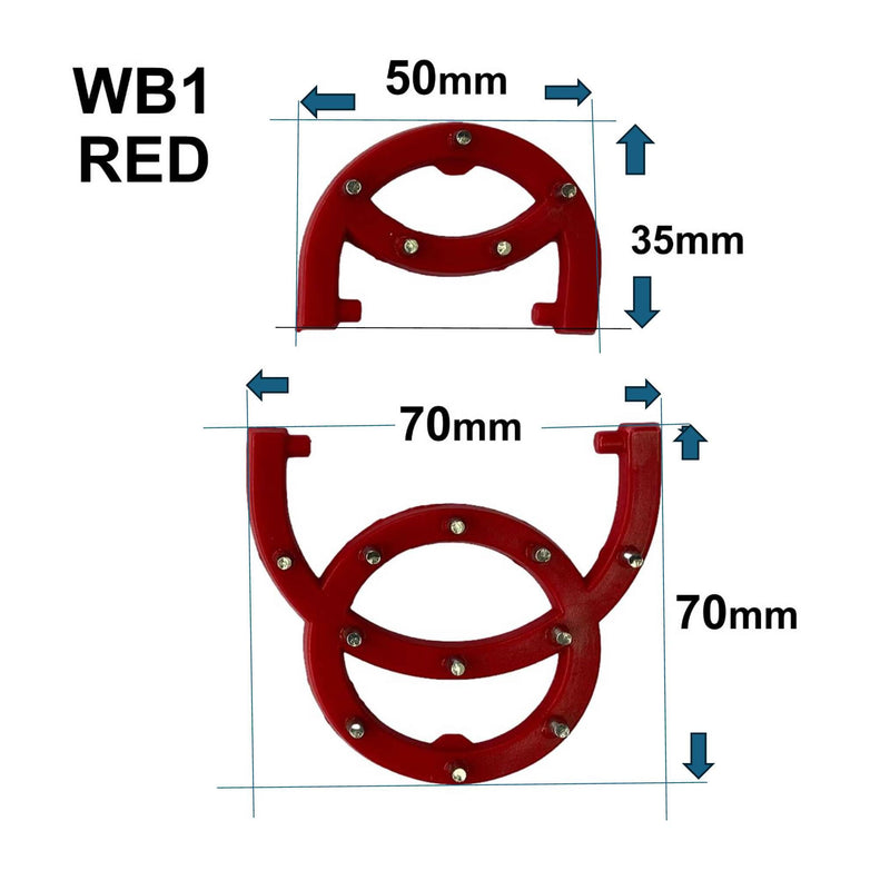 Pièces de crampons OCsystem WB1, vert ou rouge, taille de botte, 39-48