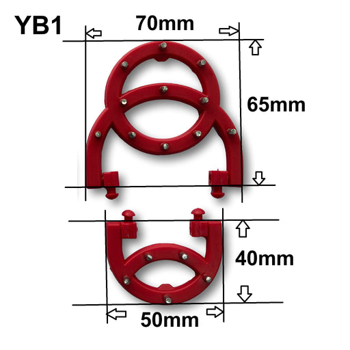 OCsystem YB1 replacement cleat set dimensions from ICEGRIPPER