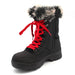 The Yukon Women's Winter Boot in Black, features faux fur trim for extra warmth and winter flair, a removable felt insole for all-day comfort, YKK side zipper with gusset and lace-up front for easy wear and a snug fit, and comes with an extra pair of black laces to switch up your look. It also features the incredible on/off ice grip anti slio OC System soles. Buy now at ICEGRIPPER.