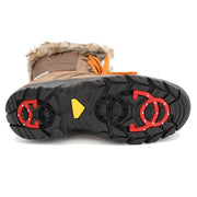 The Yukon Women's Winter Boot in Brown, features faux fur trim for extra warmth and winter flair, a removable felt insole for all-day comfort, YKK side zipper with gusset and lace-up front for easy wear and a snug fit, and comes with an extra pair of brown laces to switch up your look. It also features the incredible on/off ice grip anti slio OC System soles. Buy now at ICEGRIPPER.