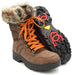 The Yukon Women's Winter Boot in Brown, features faux fur trim for extra warmth and winter flair, a removable felt insole for all-day comfort, YKK side zipper with gusset and lace-up front for easy wear and a snug fit, and comes with an extra pair of brown laces to switch up your look. It also features the incredible on/off ice grip anti slio OC System soles. Buy now at ICEGRIPPER.