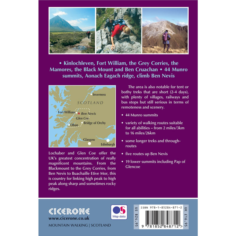 Back cover of ICEGRIPPER guidebook 'Walking Ben Nevis and Glen Coe'.