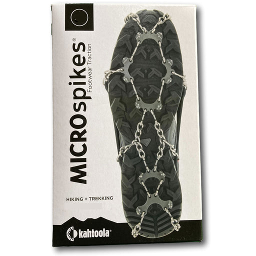 Kahtoola Microspikes pack shot, black, 2024 from ICEGRIPPER