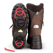 Olang Bucefalo OC Men's Snow Boot with OC anti-slip system. The OCsystem acts as on/off ice grip, enabling the boots to be worn outdoors and indoors. So much quicker and easier than pulling ice grips off and on, Buy yours at ICEGRIPPER.