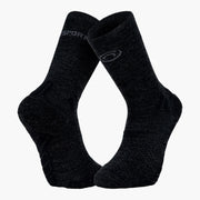 BV Sport TRAIL ULTRA HIGH Merino trail running socks in grey and black