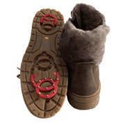 Olang Ginevra OC, Coffee, brings together luxurious Italian design and serious winter functionality. This modern ankle boot redefines cold-weather comfort with the perfect balance of style and warmth. With on/off ice grip soles for safe walking on icy and snowy surfaces. Buy now at ICEGRIPPER.