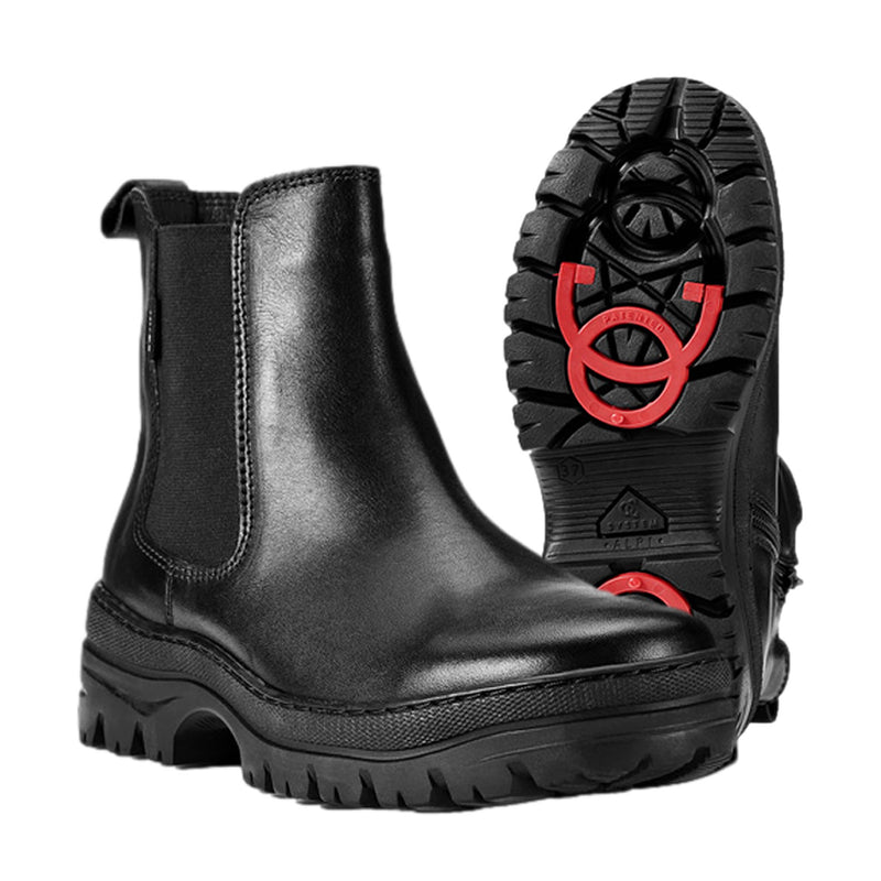 Ilves Harads ALPI OC Black – Men's Leather Chelsea Winter Ice Grip Boots