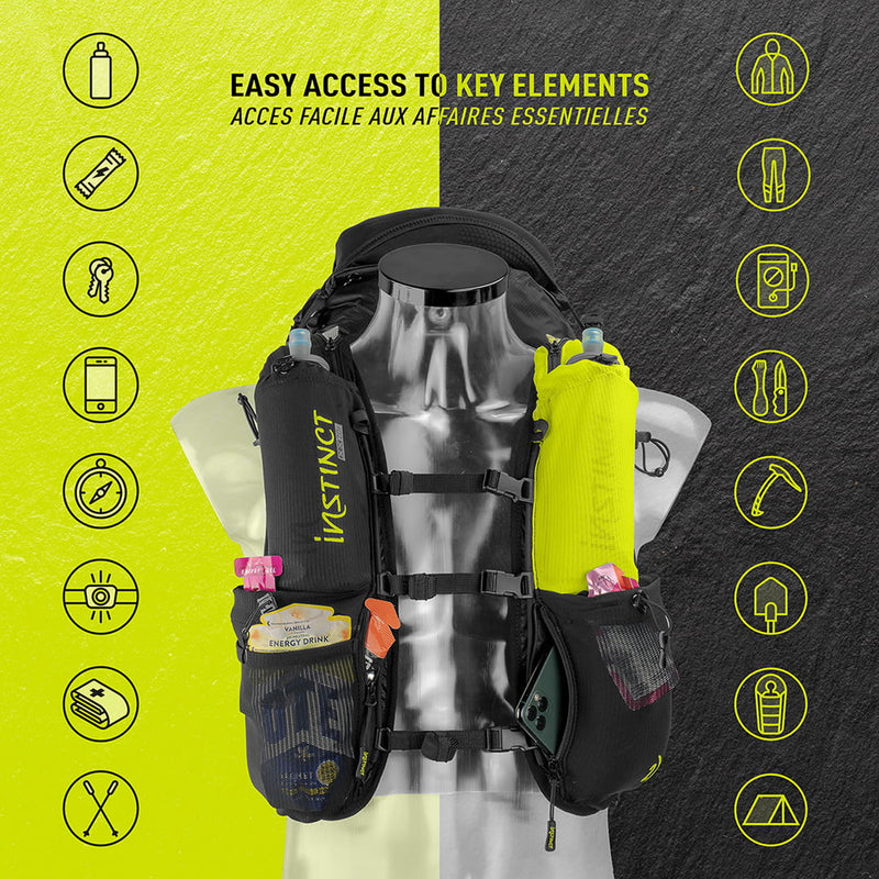 Gilet de trail Instinct PX 3,1 L et 2 flasques souples de 600 ml