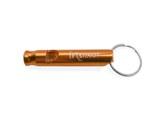 Instinct gold aluminium trail running safety whistle with key ring