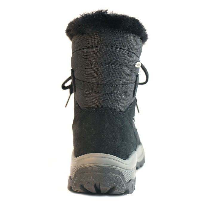 With its faux fur trim and faux suede detailing Mammal Iona OC Women's Winter Boots in Black, are a great looking womens winter boot that also come with the anti slip on/oof OC System. Available now at ICEGRIPPER