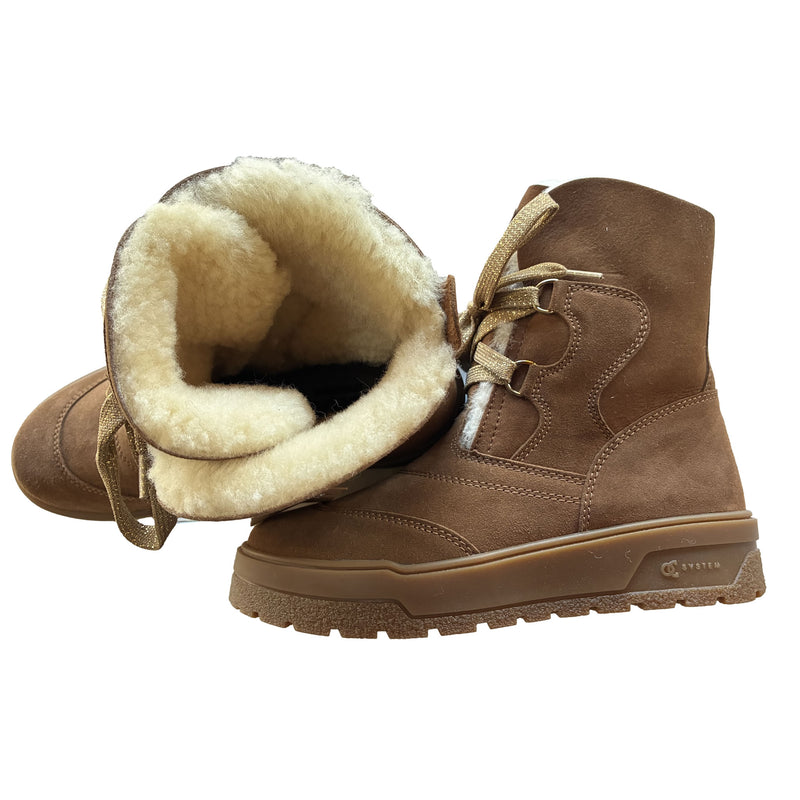 Olang Lappone OC Women's Winter Ice Grip Thermal Snow Boots, Tan 41