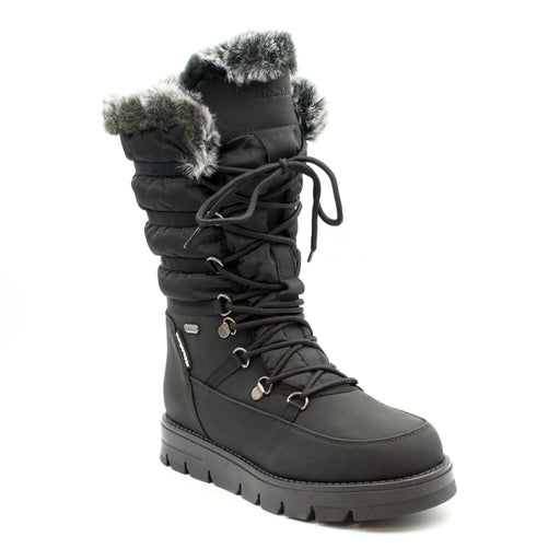 Mammal Leah OC Black women's full-length waterproof winter boot with retractable ice grips