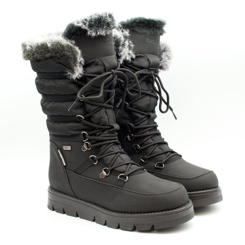 Mammal Leah OC Black full-length winter boots shown as a pair