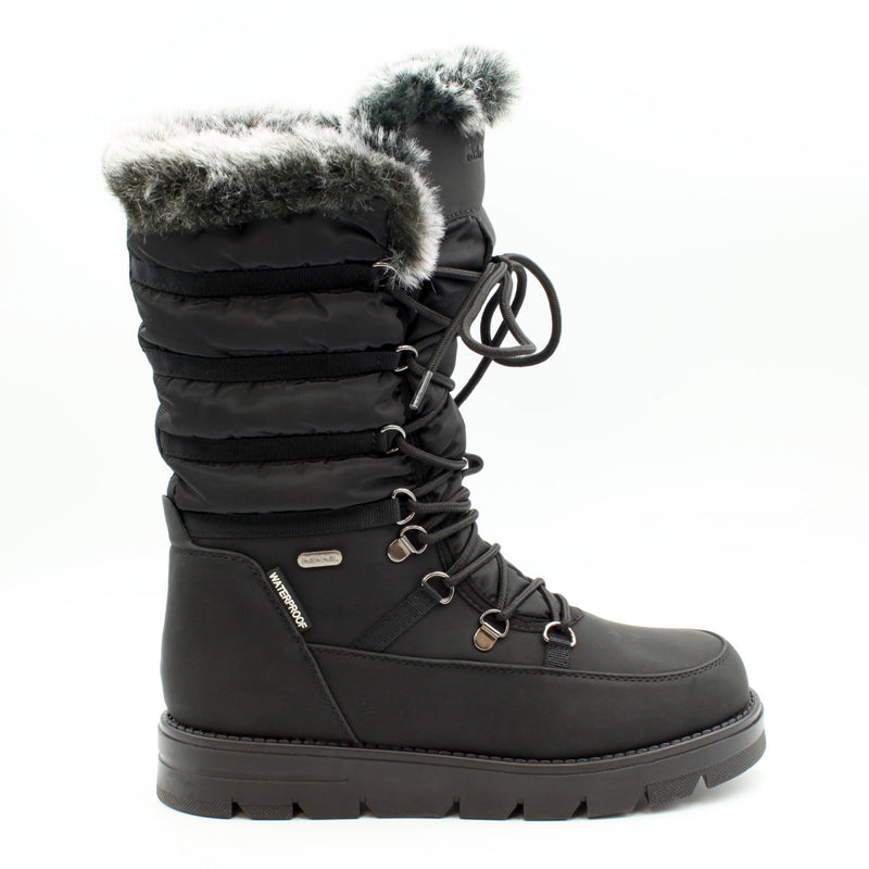 Right-side view of Mammal Leah OC Black waterproof winter boot