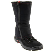 Kahtoola LEVAgaiter GTX Tall shown worn on a Hiking Boot. Buy now at ICEGRIPPER.
