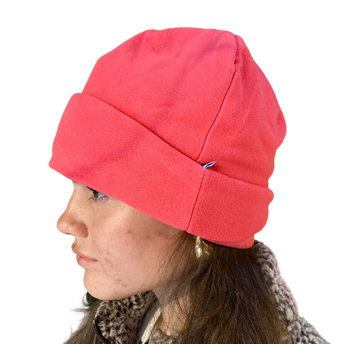 Only at ICEGRIPPER, the Long Beanie in Raspberry, can be worn short, or 'Scandi' style long