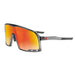 Sunglasses with orange reflective lenses and gray frame on a white background. Now available from ICEGRIPPER, the Knockaround Campeone Magma combines advanced performance technology with rugged outdoor style — ideal for trail runners, winter hikers, mountain trekkers, and polar explorers who demand comfort and clarity in challenging light conditions. Buy now at ICEGRIPPER.