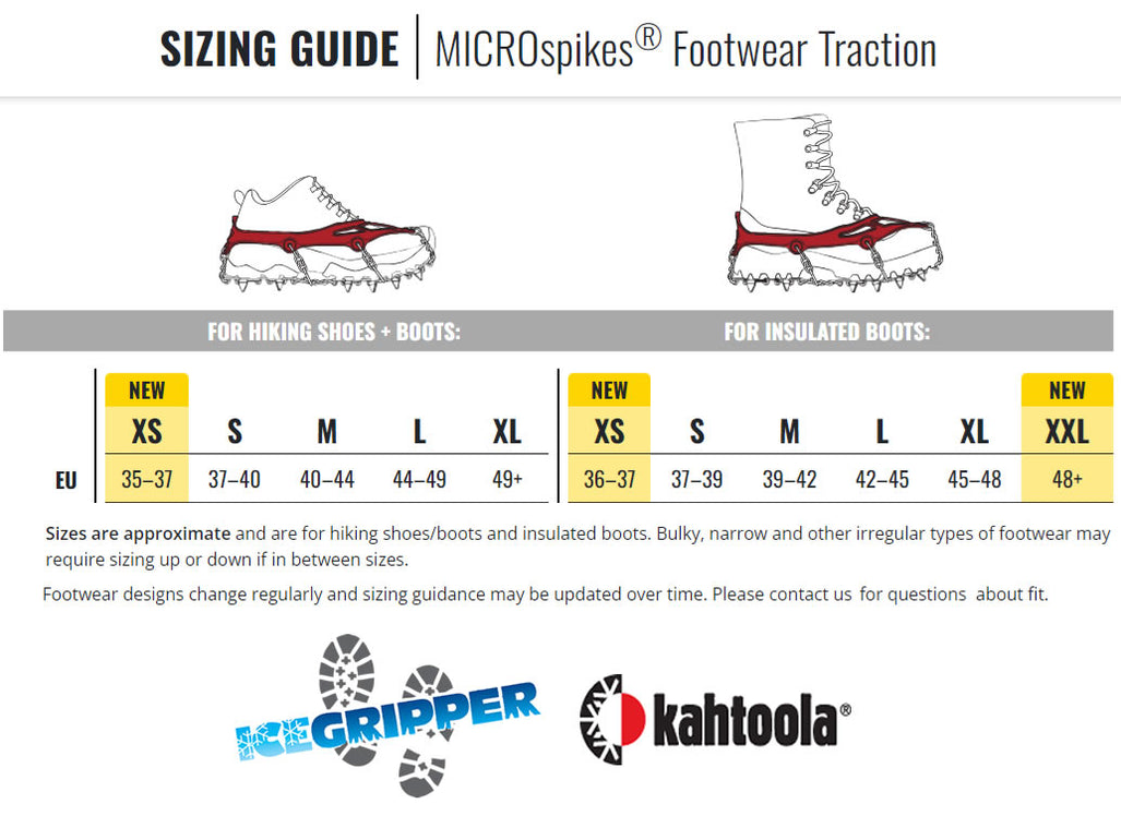 Kahtoola Microspikes Durable, Aggressive Traction — ICEGRIPPER