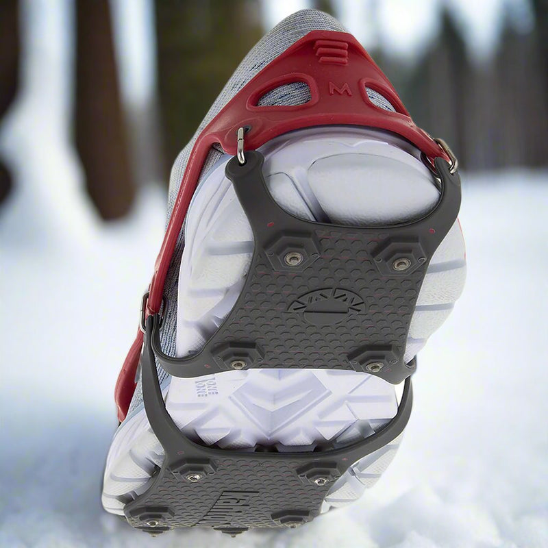 Kahtoola Nanospike in red/charcoal, sole view