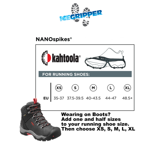 Kahtoola NANOspikes Footwear Traction Ultralight Low Profile Grip