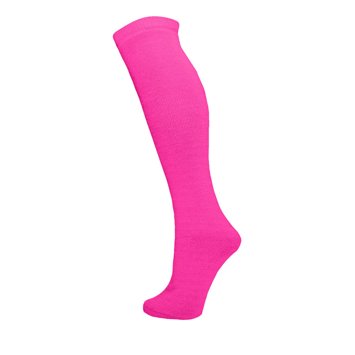 Premium 14" Child Thermal Tube Sock, EU 23-30, UK 6-12, Neon Pink