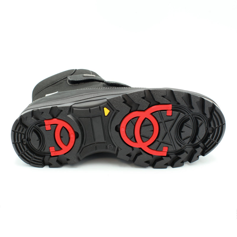 Mammal Odin OC Black contoured rubber outsole with retractable cleats folded away